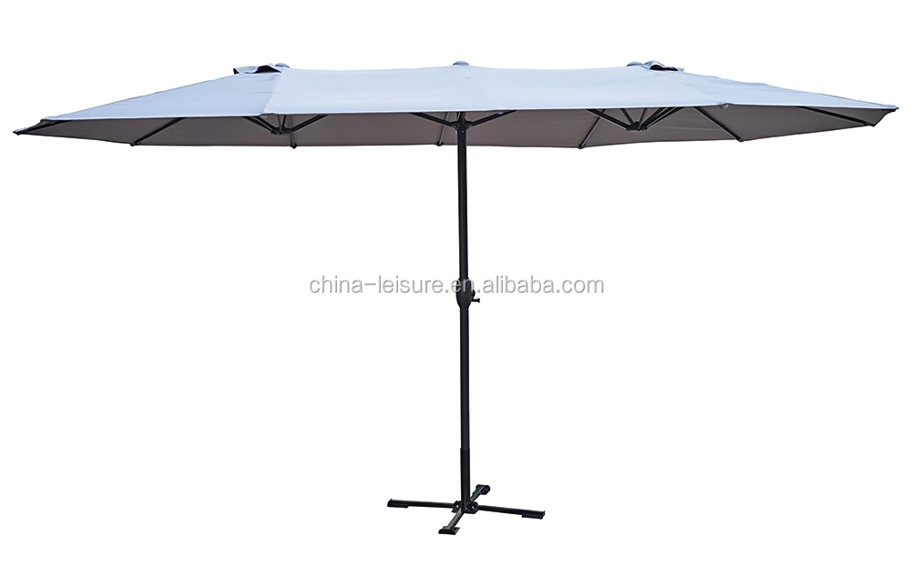 15 ft. Outdoor 3 Head Combined Double Sided Patio Garden Umbrellas Big Size